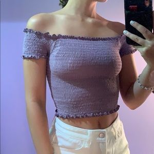 Lavender Strapless Top